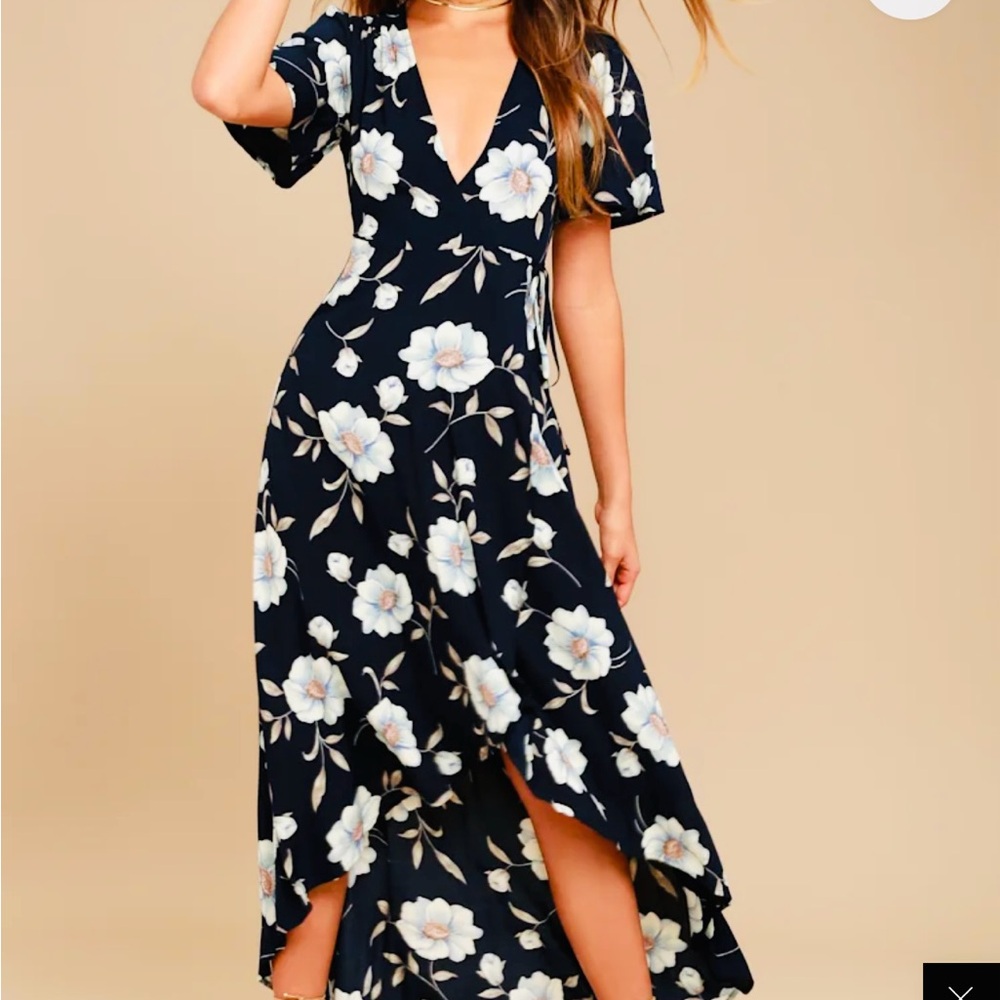 Lulu's Navy and White fall dress NWT